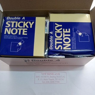 Giấy note vàng Double A KT 3*2, 3*3 và 3*4
