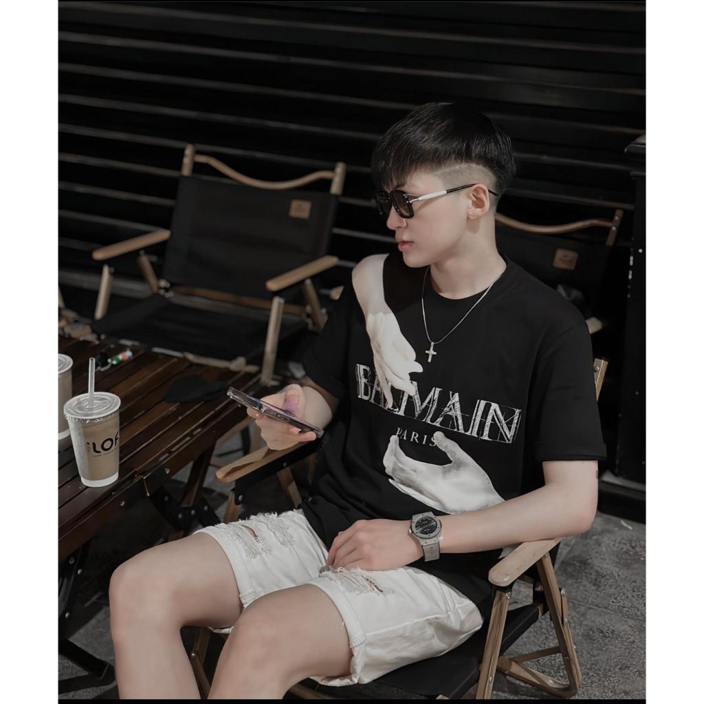 Áo Thun BALMAIN Form Rộng Unisex Cho Nam Nữ