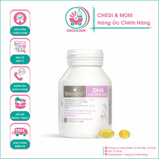 Viên uống bổ sung DHA bầu Úc Bio Island DHA for Pregnancy 60 viên