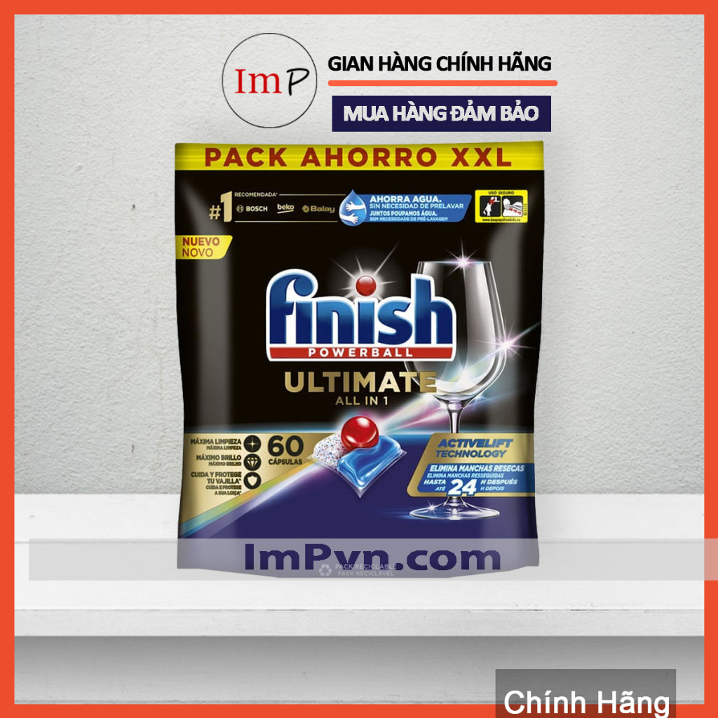 Viên rửa bát Finish Quantum Ultimate Plus - Quantum - 12&14+ chức năng rửa siêu sạch  - ImP
