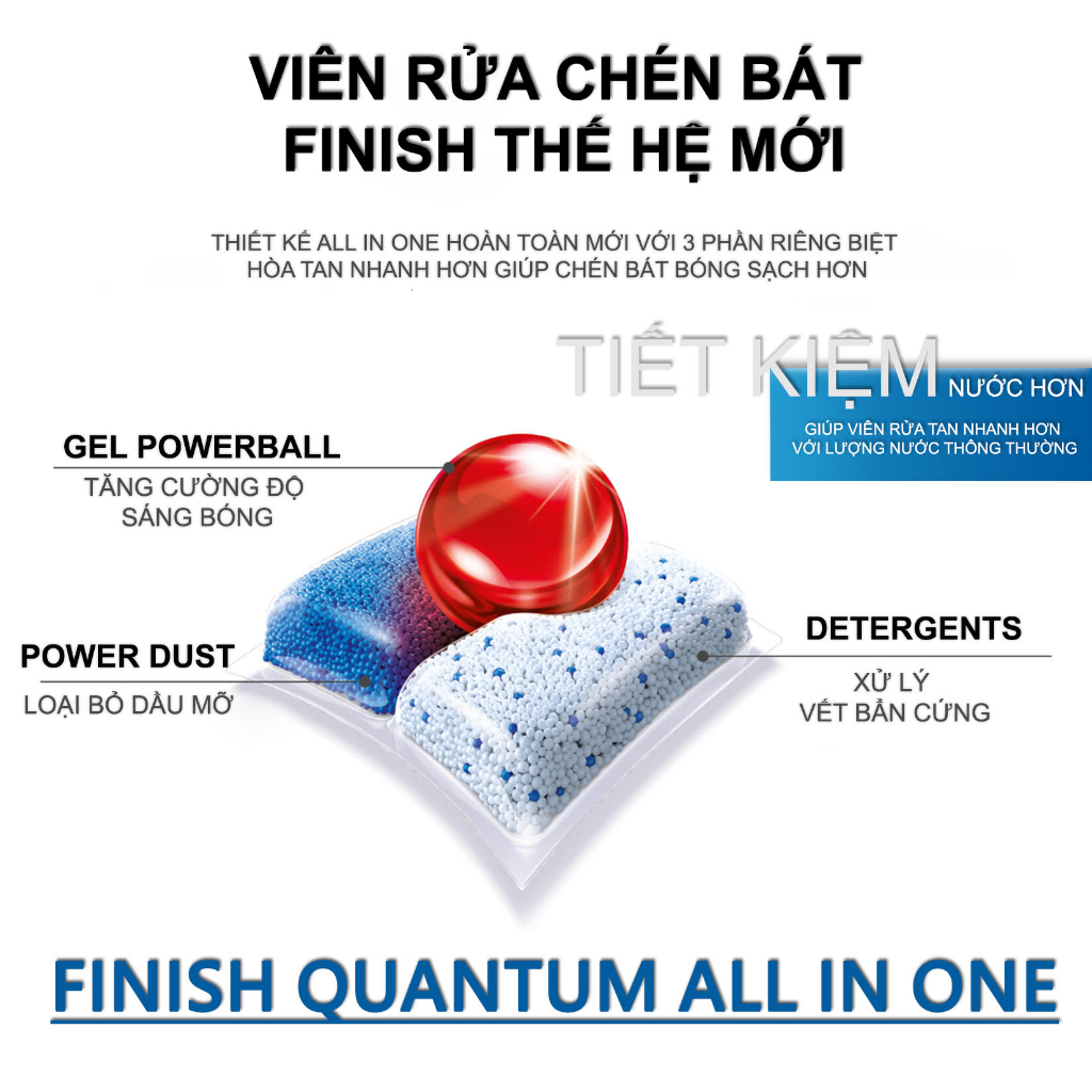Viên rửa bát Finish Quantum Ultimate Plus - Quantum - 12&14+ chức năng rửa siêu sạch  - ImP