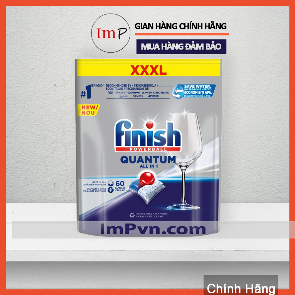 Viên rửa bát Finish Quantum Ultimate Plus - Quantum - 12&14+ chức năng rửa siêu sạch  - ImP