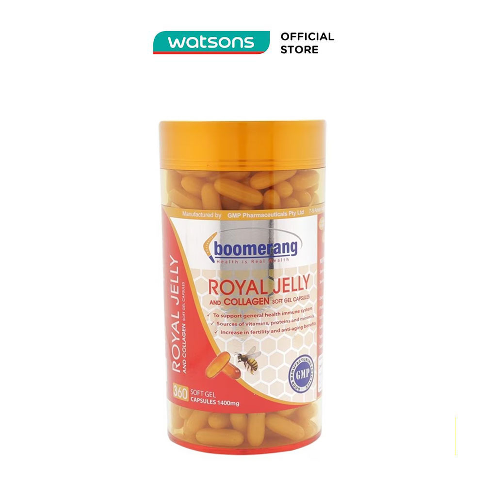 Viên Uống Sữa Ong Chúa Boomerang Royal Jelly & Collagen 360Viên