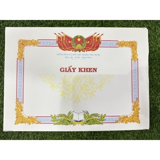 Giấy khen khổ a4, a5 xấp 100 tờ. mực in đẹp, sắc nét, dày dặn