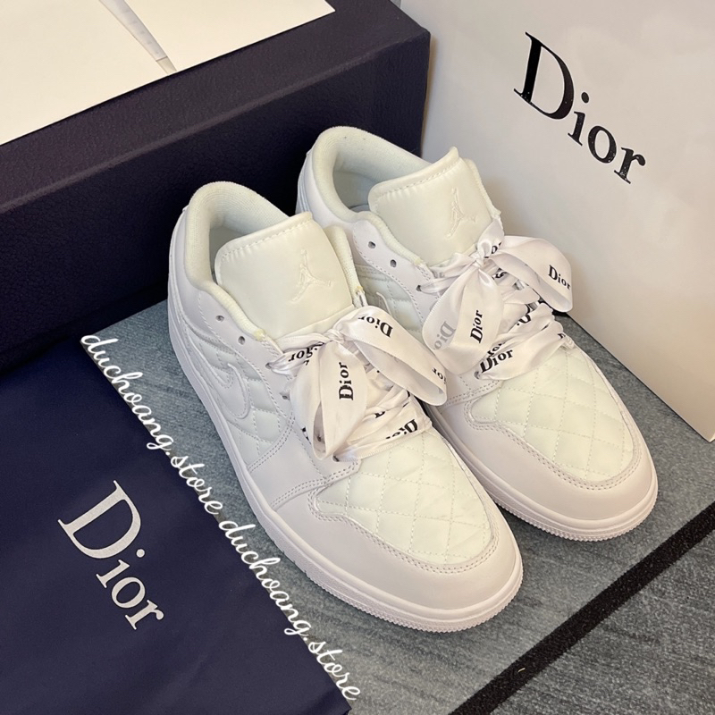 GIÀY J’D1 LOW QUILTED WHITE BEST QUALiTY SC [ KÈM DÂY DIO ]