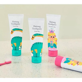 Kem đánh răng hữu cơ cho bé Hattung Toothpaste Hàn Quốc