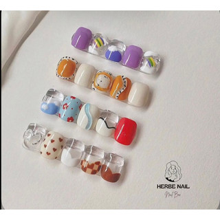 Nailbox,10 móng úp thiết kế nhiều màu.