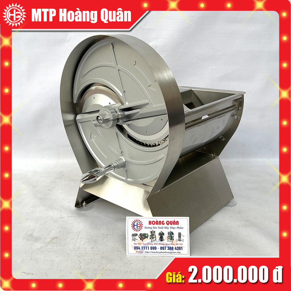 Máy thái lát mỏng trái cây, củ quả INOX QUAY TAY