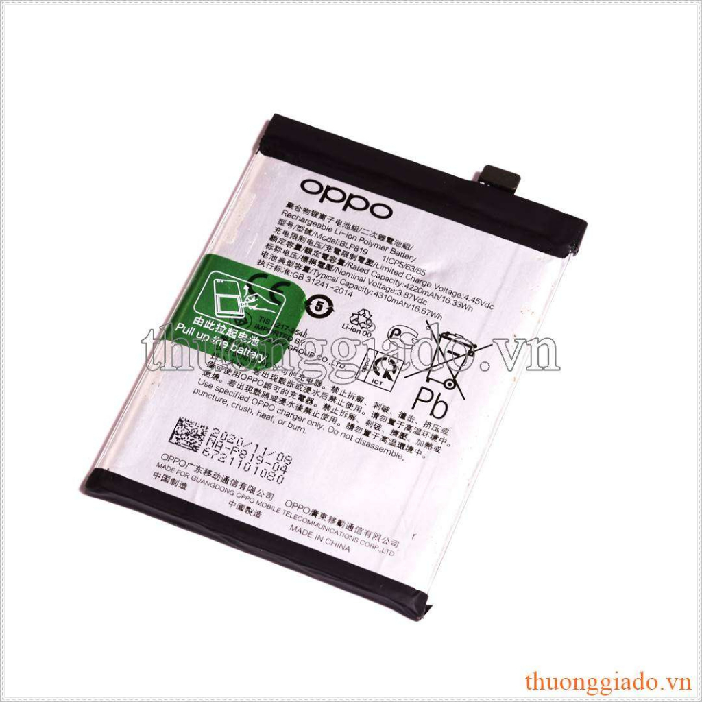 Thay pin Oppo Reno 5, Oppo Reno5, BLP819, 4220mAh