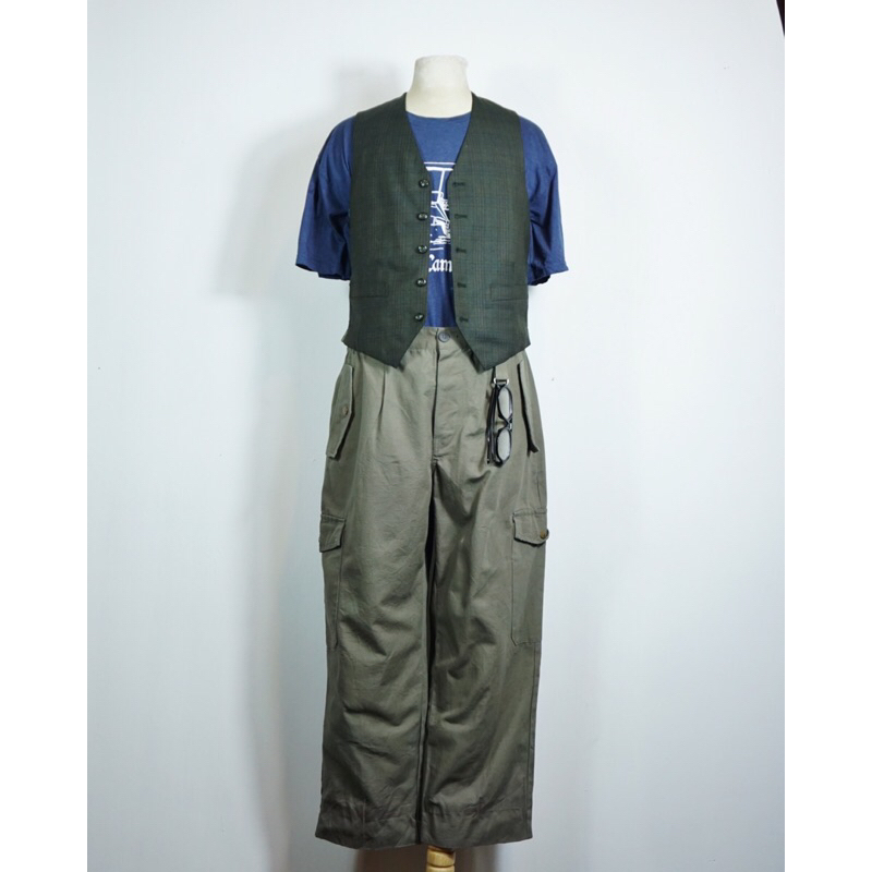 Set Nam, 2hand Set, Vintage Set, Áo thun Mỹ, Gile, Quần túi hộp, Cargo pant