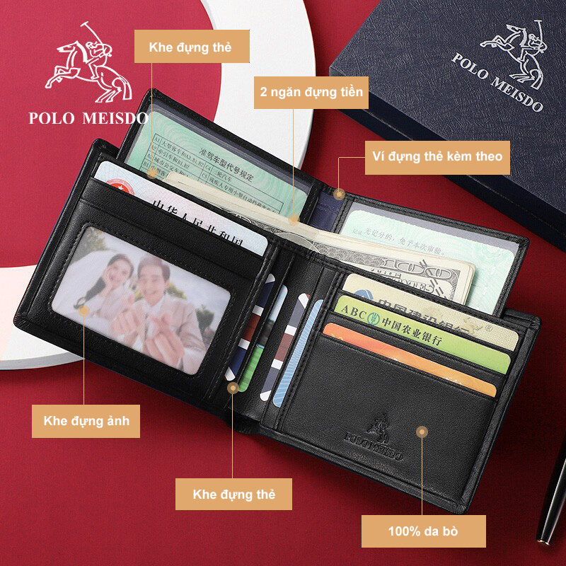 Ví da nam chính hãng Polo Meisdo VD14