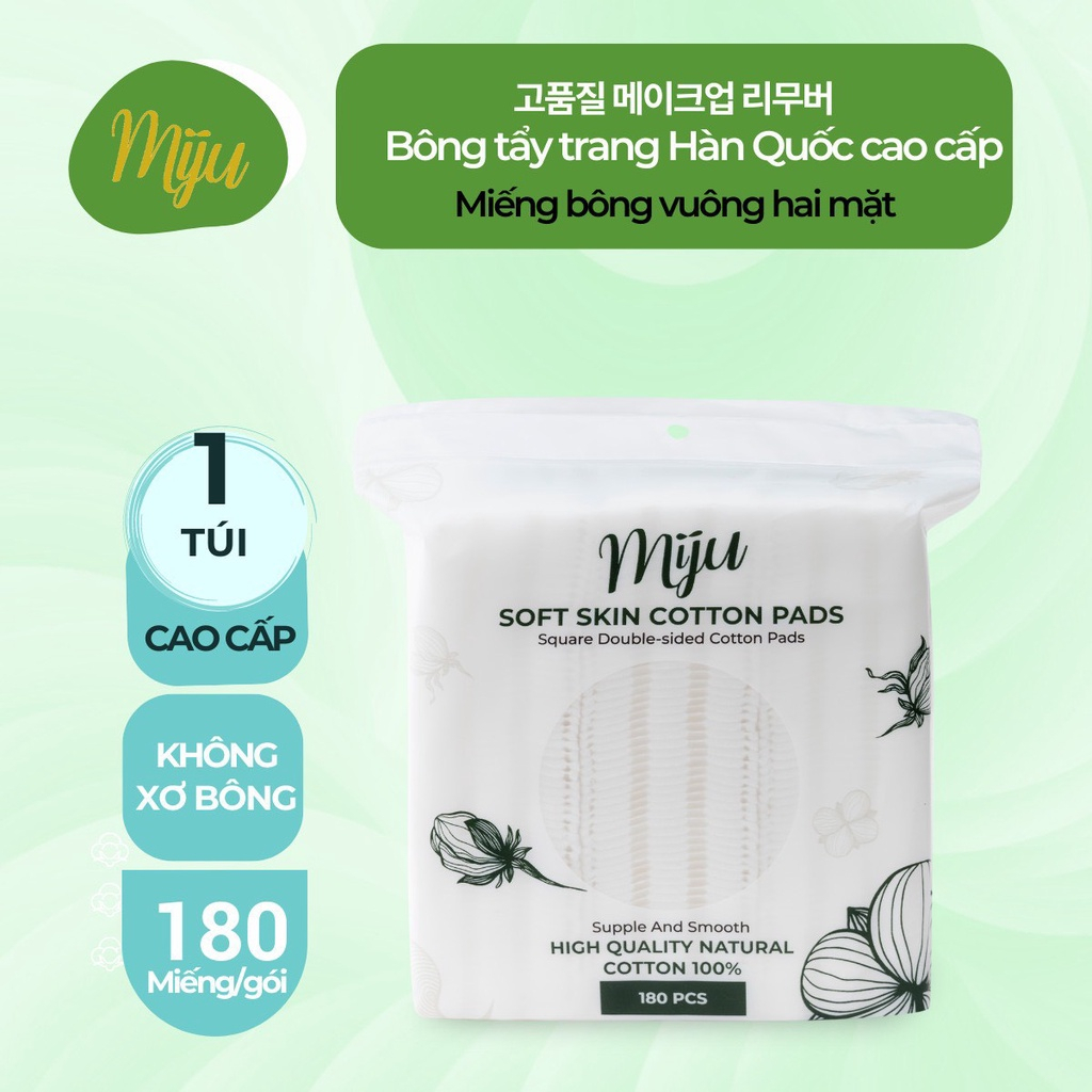Bông tẩy trang MIJU Cotton Pads Hàn Quốc