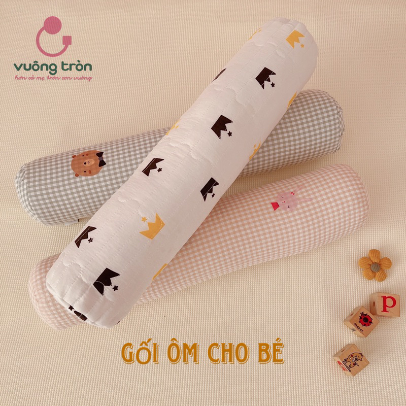 Gối ôm dài 50cm cho bé cao cấp Vuông Tròn