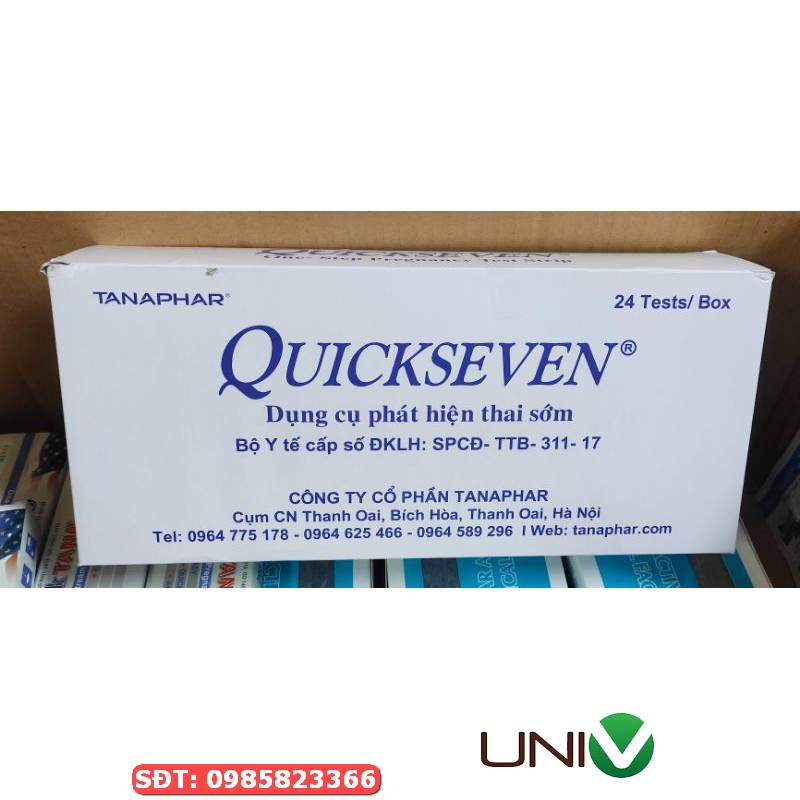 Que thử thai Quickseven  hộp 1 que - Chính hãng Tanaphar - UNIV