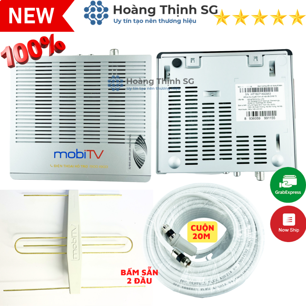 Đầu thu MobiTV DVB-T2 sử dụng anten mặt đất, đầu thu truyền hình KTS số mặt đất MobiTV, xem các kênh truyền hình HD