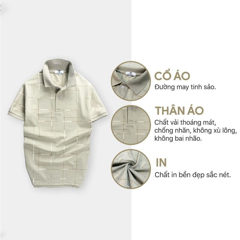 Áo thun pack zac nam cổ bẻ