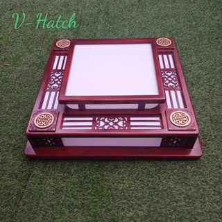Đèn ốp trần gỗ vuông D55x55cm
