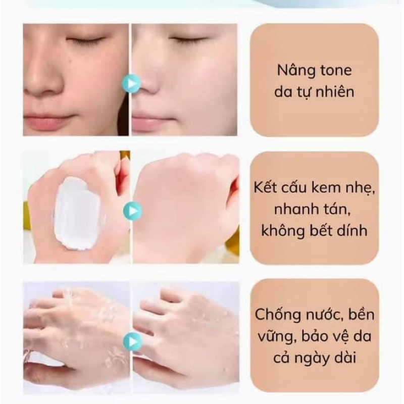 Kem Chống Nắng HiH Nâng Tone Dưỡng Ẩm Da SPF 50+ Hàng Rào Bảo vệ da 15h