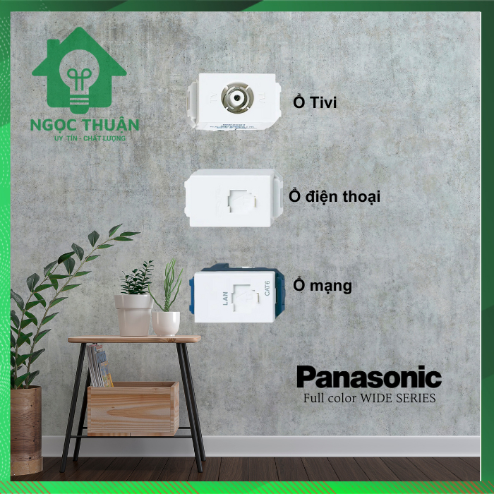 [CHÍNH HÃNG] Ổ ANTEN TIVI, Ổ ĐIỆN THOẠI, Ổ INTERNET PANASONIC WIDE SERIES