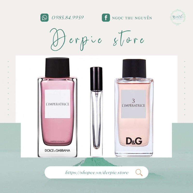 Nước hoa nữ Dolce & Gabbana 3 L'Imperatrice EDT / Limited - mùi ổi chín có sẵn