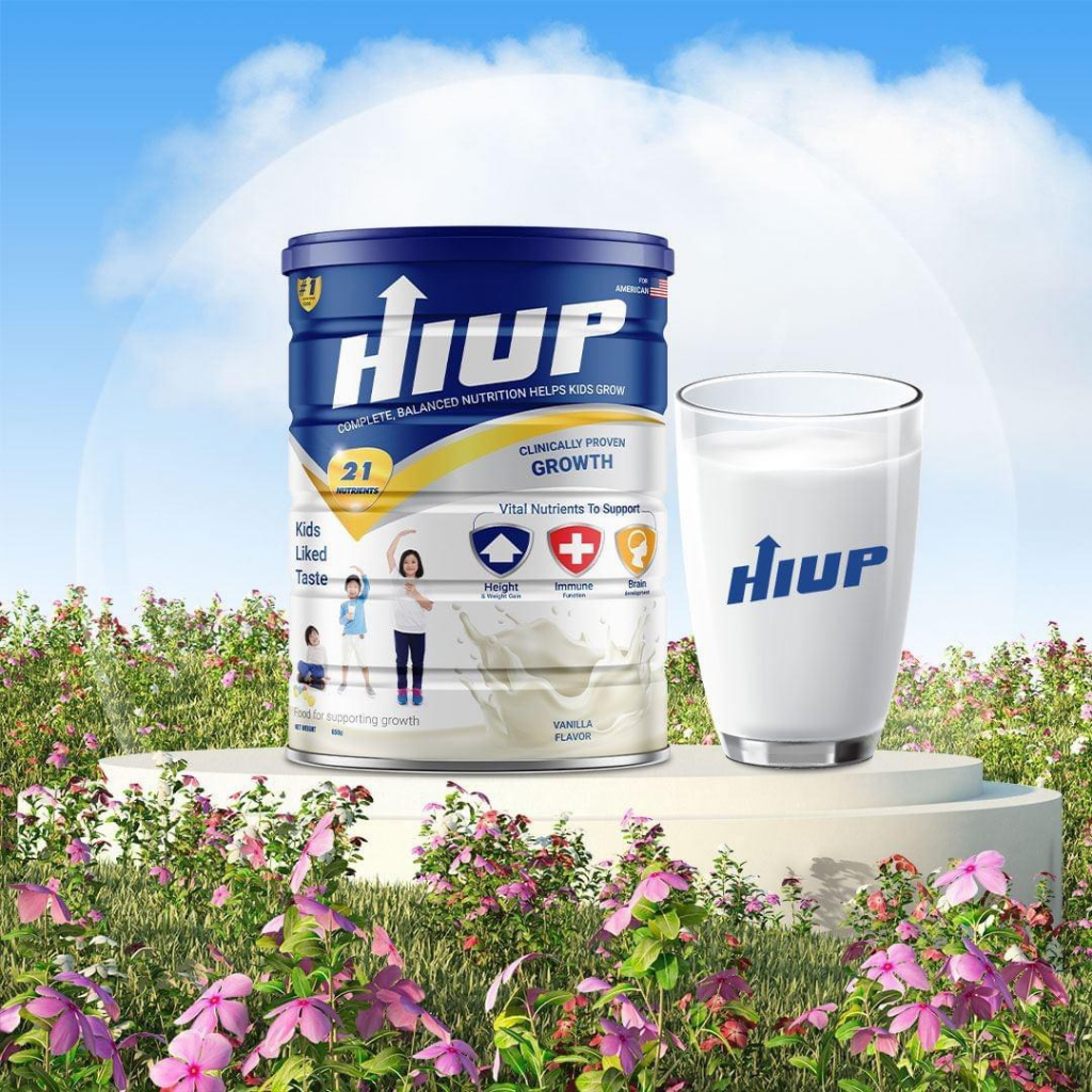 Sữa bột HIUP tăng chiều cao cho trẻ từ 2 đến 15 tuổi - Hộp 650gram
