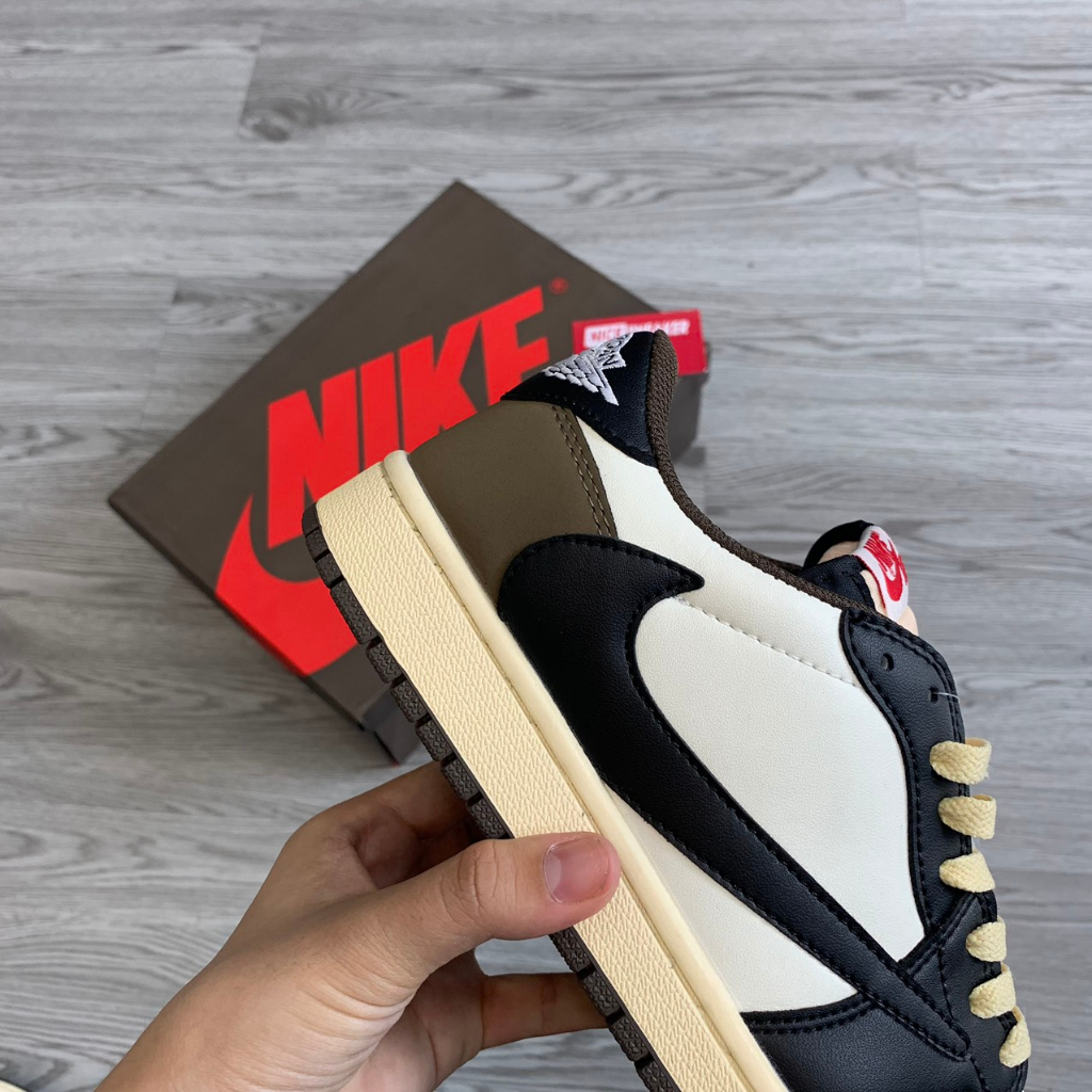 Giày Sneaker Jordan 1 Low Travis Scott Dark Mocha, Giày Thể Thao Full Box- NICE SNEAKER | Chất lượng siêu cấp.