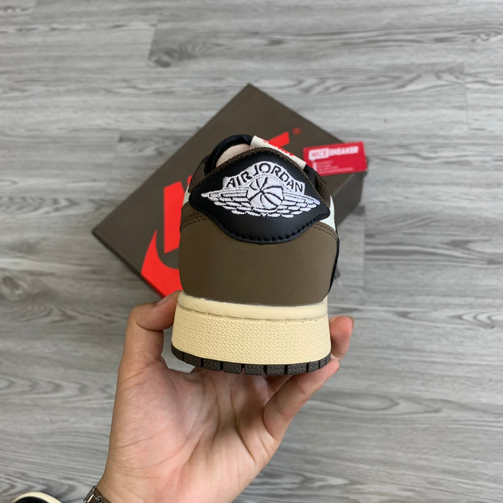 Giày Sneaker Jordan 1 Low Travis Scott Dark Mocha, Giày Thể Thao Full Box- NICE SNEAKER | Chất lượng siêu cấp.