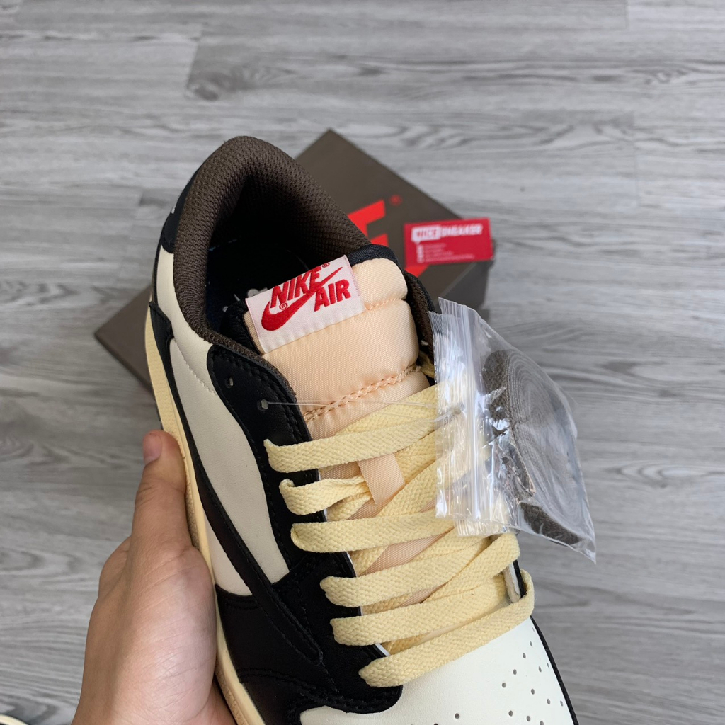 Giày Sneaker Jordan 1 Low Travis Scott Dark Mocha, Giày Thể Thao Full Box- NICE SNEAKER | Chất lượng siêu cấp.
