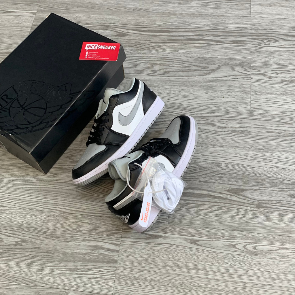 Giày Jordan 1 Low Smoke Grey V2, Giay Thể Thao Đen Xám V2 Cao Cấp - NICE SNEAKER | Chất lượng siêu cấp.