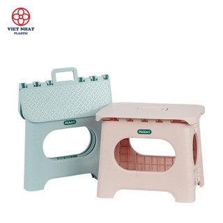 Ghế nhựa lùn gấp gọn tiện lợi, màu sắc tươi sáng, thiết kế nhỏ gọn (dùng để ngồi hoặc kê chân đa năng)