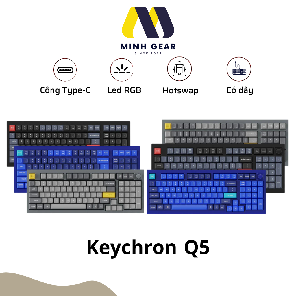 Bàn Phím Cơ Keychron Q5 - Bàn phím cơ custom QMK FULL-SIZE 96%