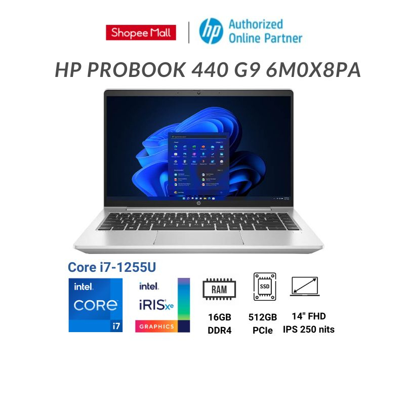 [Mã ELHP128 giảm 12% đơn 10TR] Laptop HP Probook 440 G9 6M0X8PA (Core i7-1255U | 16GB | 512GB | 14 inch FHD)