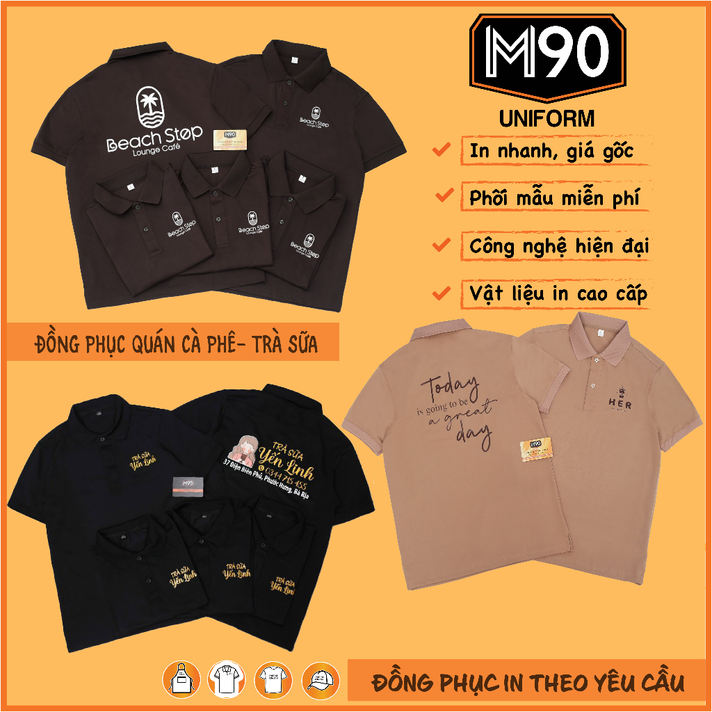 (in siêu tốc) Áo thun polo in theo yêu cầu áo thun đồng phục (in đồng phục)