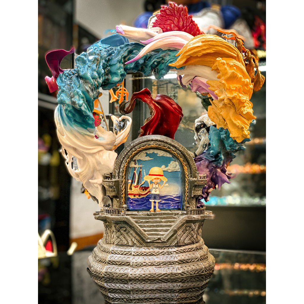 Mô hình Lufy Throne và các nhân vật phản diện trong One Piece Đảo Hải Tặc