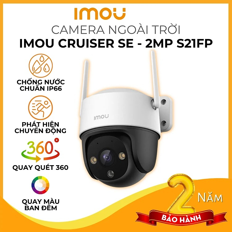 Camera IP Wifi IMOU Cruiser S42FP 4MP S22FP Quay 360 độ, Cruiser SE S41FP 4M, S21FP Có Màu Đêm - hàng chính hãng