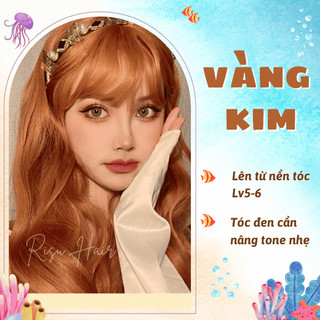 Thuốc nhuộm tóc màu vàng kim, không tẩy - risu hair.