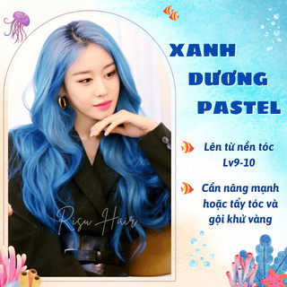 Thuốc Nhuộm Tóc Màu Xanh Dương Pastel - Risu Hair.