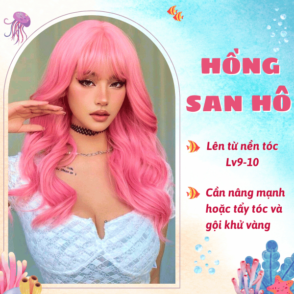 Thuốc Nhuộm Tóc Màu Hồng San Hô - Risu Hair.