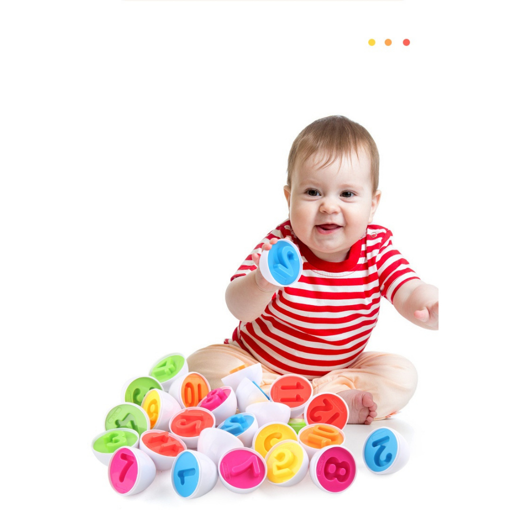 Trò chơi trứng matching egg, Set 12 Trứng Ghép Hình Ghép đôi, đồ chơi đầu đời cho bé loại cao cấp