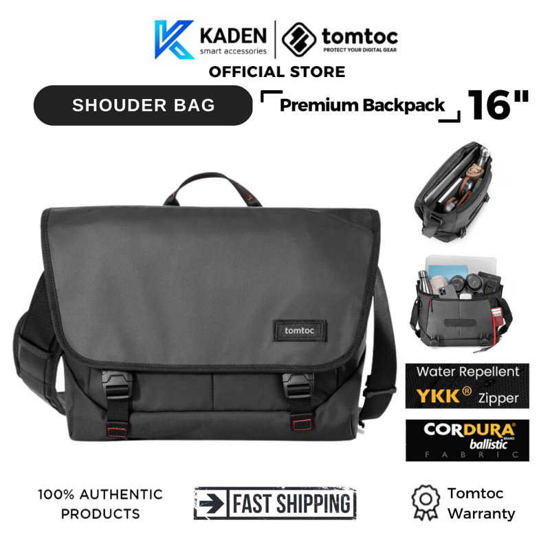 Túi Đeo Vai Tomtoc Premium Messenger Bag Commuting and Travel up to 16 inch H52-E02D01 - Hàng Chính Hãng