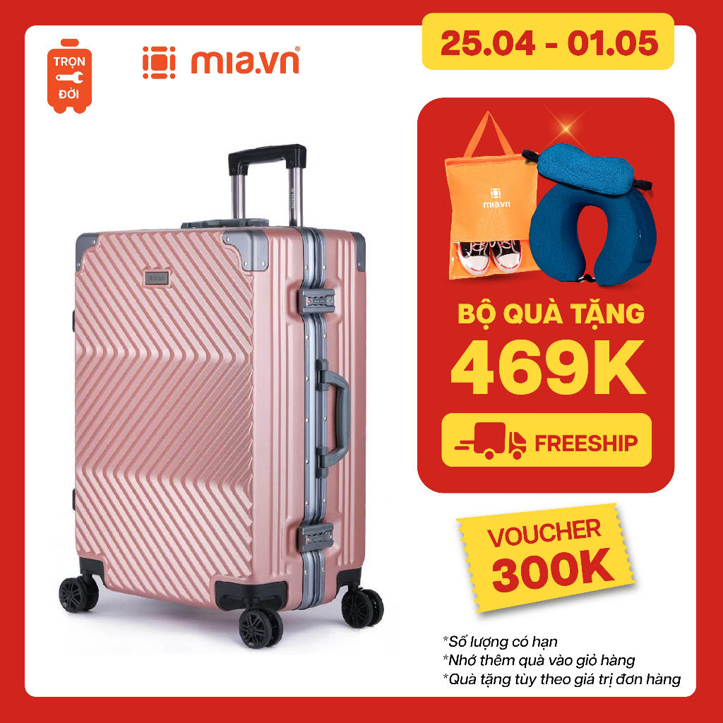 Vali Kéo MIA.vn Pisani X9 3 size 20/24/28 Khoá Khung Bảo Mật Chắc Chắn - Bảo Hành Trọn Đời