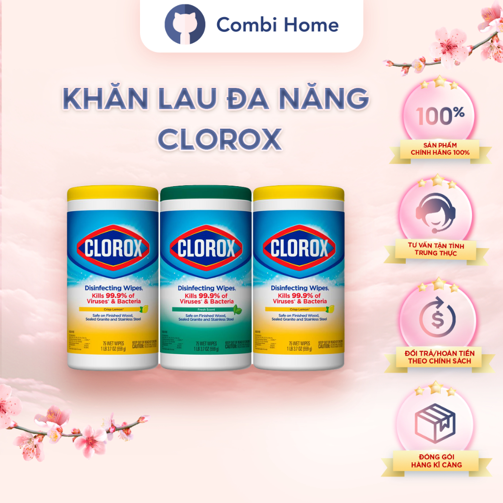 KHĂN LAU ĐA NĂNG CLOROX/LYSOL HỘP