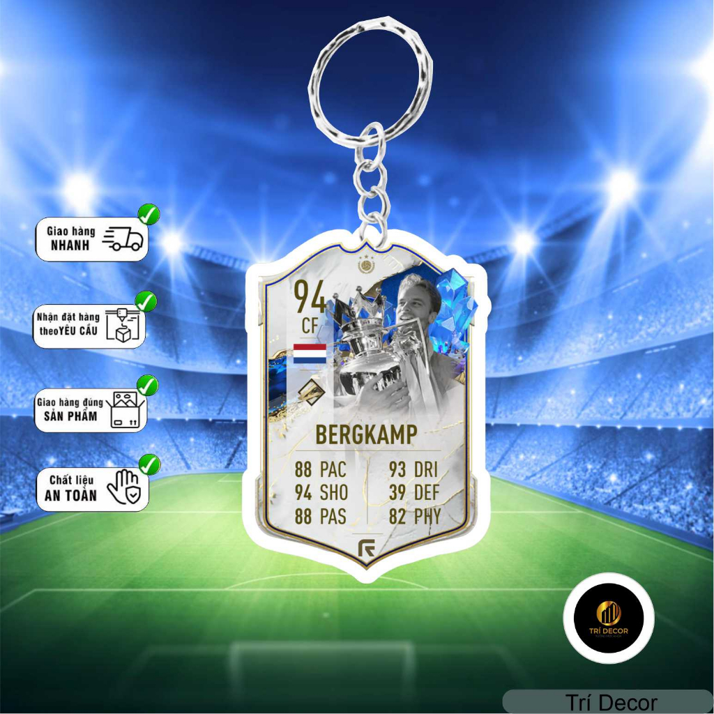 Móc Khóa Icon Ronaldo, Móc khóa thẻ LEGEND - MÓC KHÓA THẺ CẦU THỦ