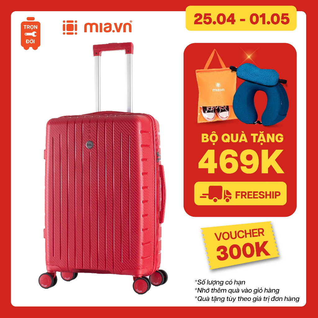Vali Kéo MIA.vn Du Lịch Pisani TARUS 3 size 20/24/28 Hạn Chế Trầy Xước - Bảo Hành Trọn Đời