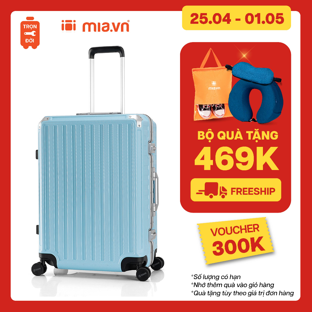 Vali Kéo MIA.vn Du Lịch Pisani URI 3 size 20/24/28 Cao Cấp Chống Bể Vỡ - Bảo Hành Trọn Đời