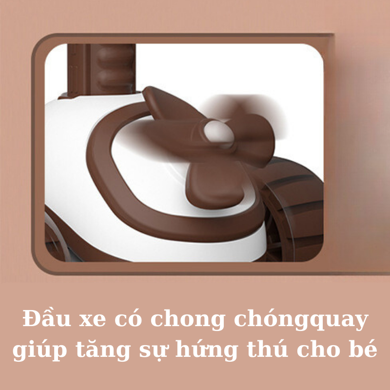 Xe trượt scooter cho bé có ghế ngồi Bánh xe phát sáng và Có nhạc tải trọng 90 kg, Xe chòi chân phát nhạc  Babychic