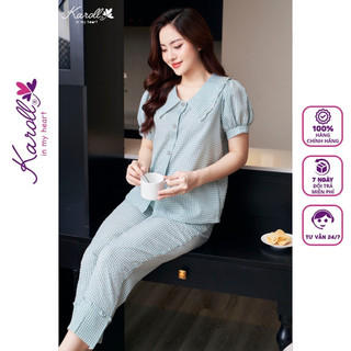 Đồ bộ nữ mặc nhà Jcvcoll - Karoll A23.03 THÔ KẺ CỔ TO XẾP BÈO. QD