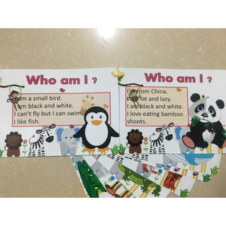 Sách - Who Am I ? ( Thẻ câu đố học tiếng anh cho bé )
