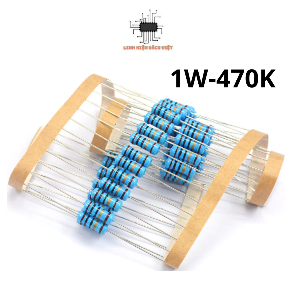 Điện trở 470K 1W 1% chân đồng