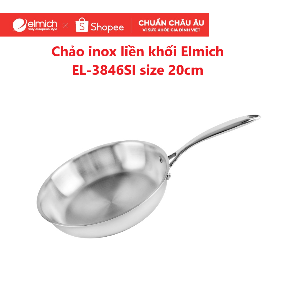 Chảo inox 3 lớp liền khối Elmich Trimax EL-3846SI size 20cm